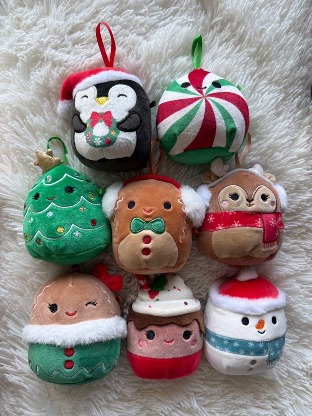 Set of 8 Holiday Squishmallow Ornaments
